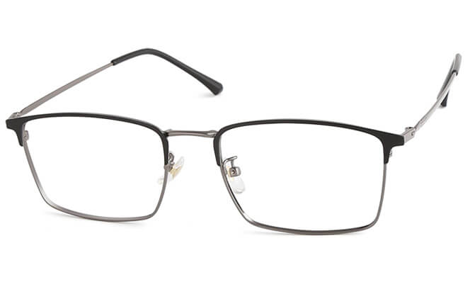 

Dario Browline Rectangle Eyeglasses, Grey