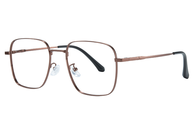 

100316 Square Spring Hinge Eyeglasses, Bronze