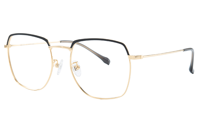 

100320 Square Eyeglasses, Gold