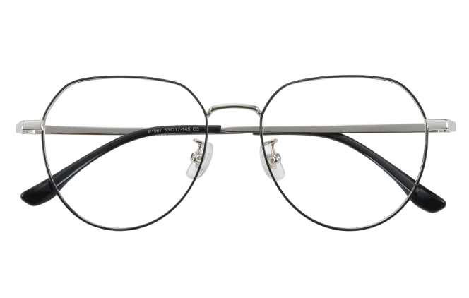 100372 Geometric Titanium Eyeglasses