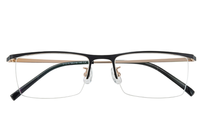 100382 Browline Titanium Eyeglasses