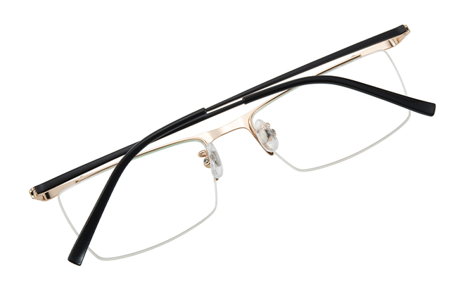 100382 Browline Titanium Eyeglasses