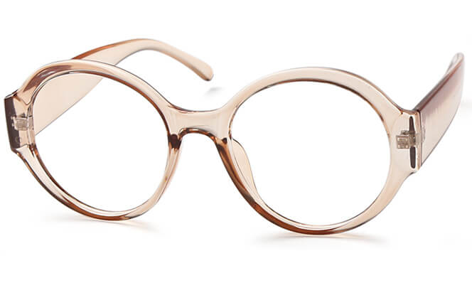 

Adriana Round Eyeglasses, Brown
