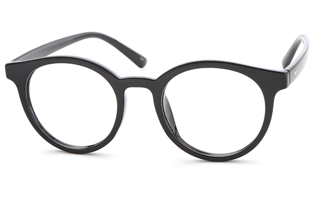 

Aries Round Eyeglasses, Black