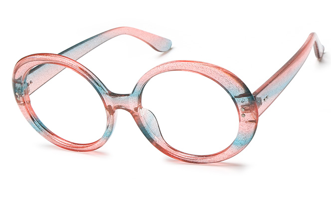 

Nadia Round Eyeglasses, Pinkblue