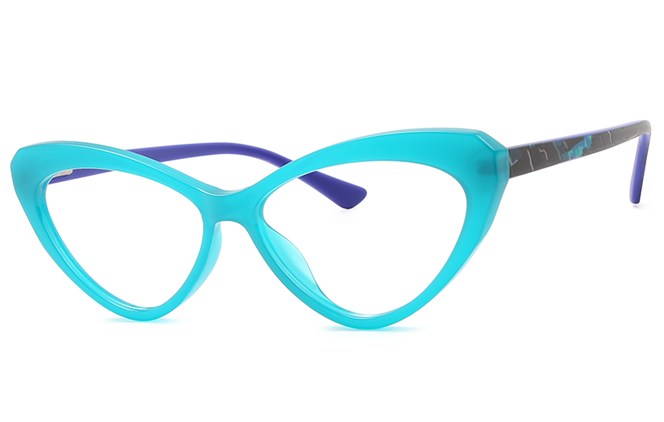 

200603 Cateye Spring Hinge Eyeglasses, Blue