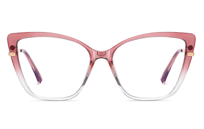 200635 Cateye Spring Hinge Magnetic Clip on Eyeglasses