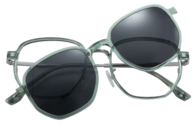 200783 Geometric Magnetic Clip on Eyeglasses