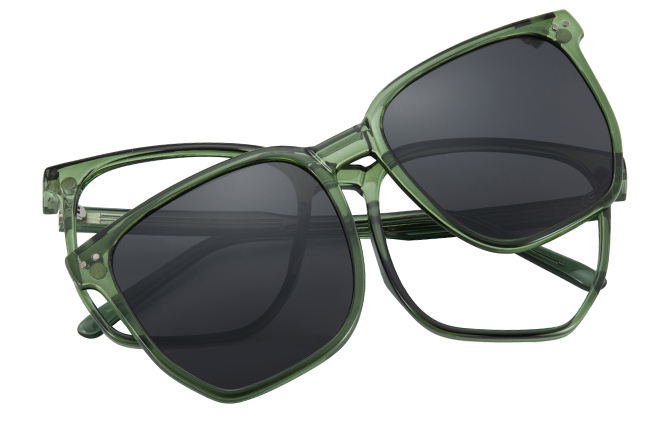 200785 Square Magnetic Clip on Eyeglasses