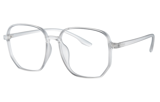 

200791 Geometric Eyeglasses, Matte grey