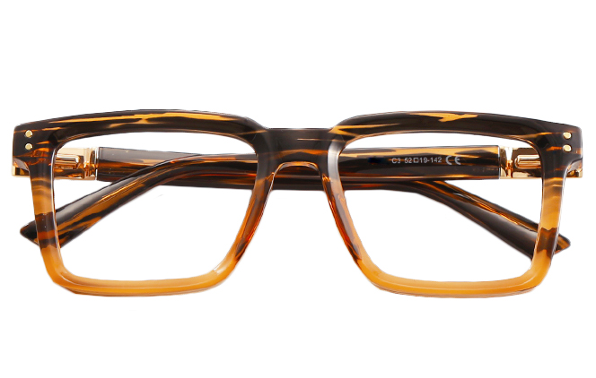 200808 Rectangle Spring Hinge   Eyeglasses