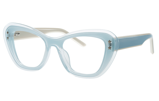 

200864 Cateye Spring Hinge Eyeglasses, Pink;blue