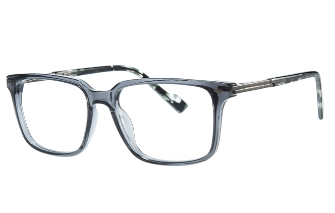 

200881 Rectangle Spring Hinge Eyeglasses, Grey