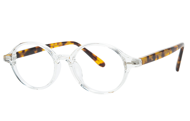 

200889 Oval Eyeglasses, Light purple;clear