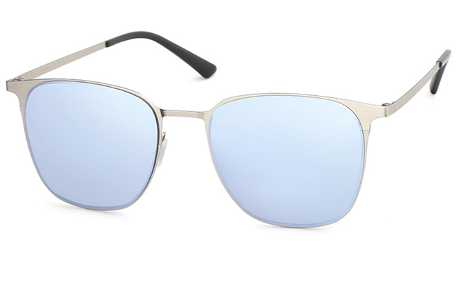 

Risa Rectangle Sunglasses, Silver