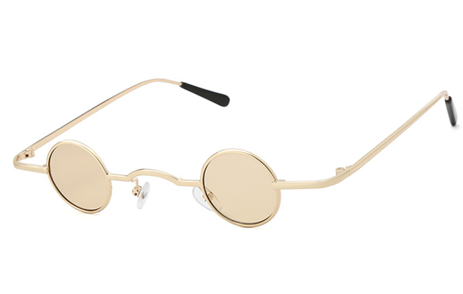 

Gaia Round Sunglasses, Gold