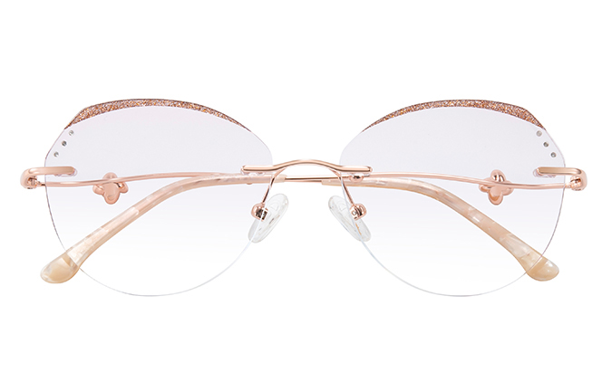 500009 Geometric Rimless Eyeglasses