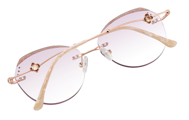500009 Geometric Rimless Eyeglasses