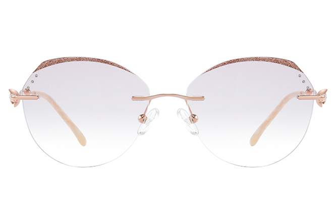 500009 Geometric Rimless Eyeglasses