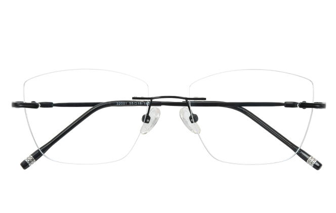 500025 Rimless Rectangle Eyeglasses