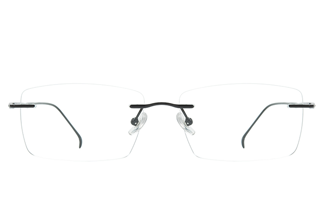 500027 Rimless Rectangle Eyeglasses