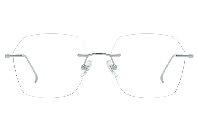 500028 Rimless Geometric Eyeglasses