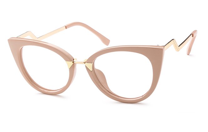 

Cathy cat eye Eyeglasses, Clear;champagne