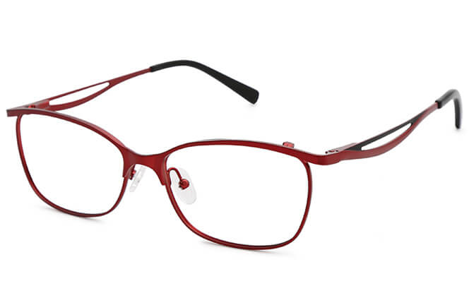 

Ellen Metal Eyeglasses, Red;black